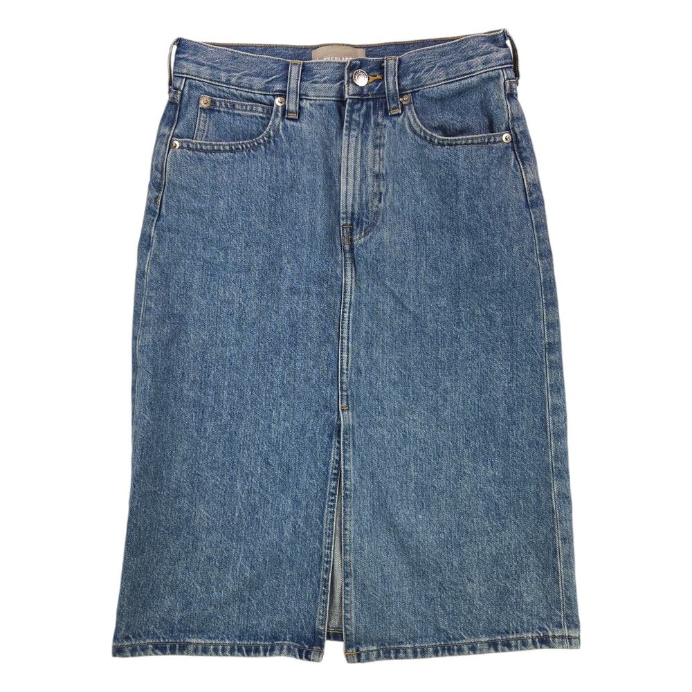 Everlane | The Mid-Way Midi Denim Skirt | Size 24 - Picture 3 of 7